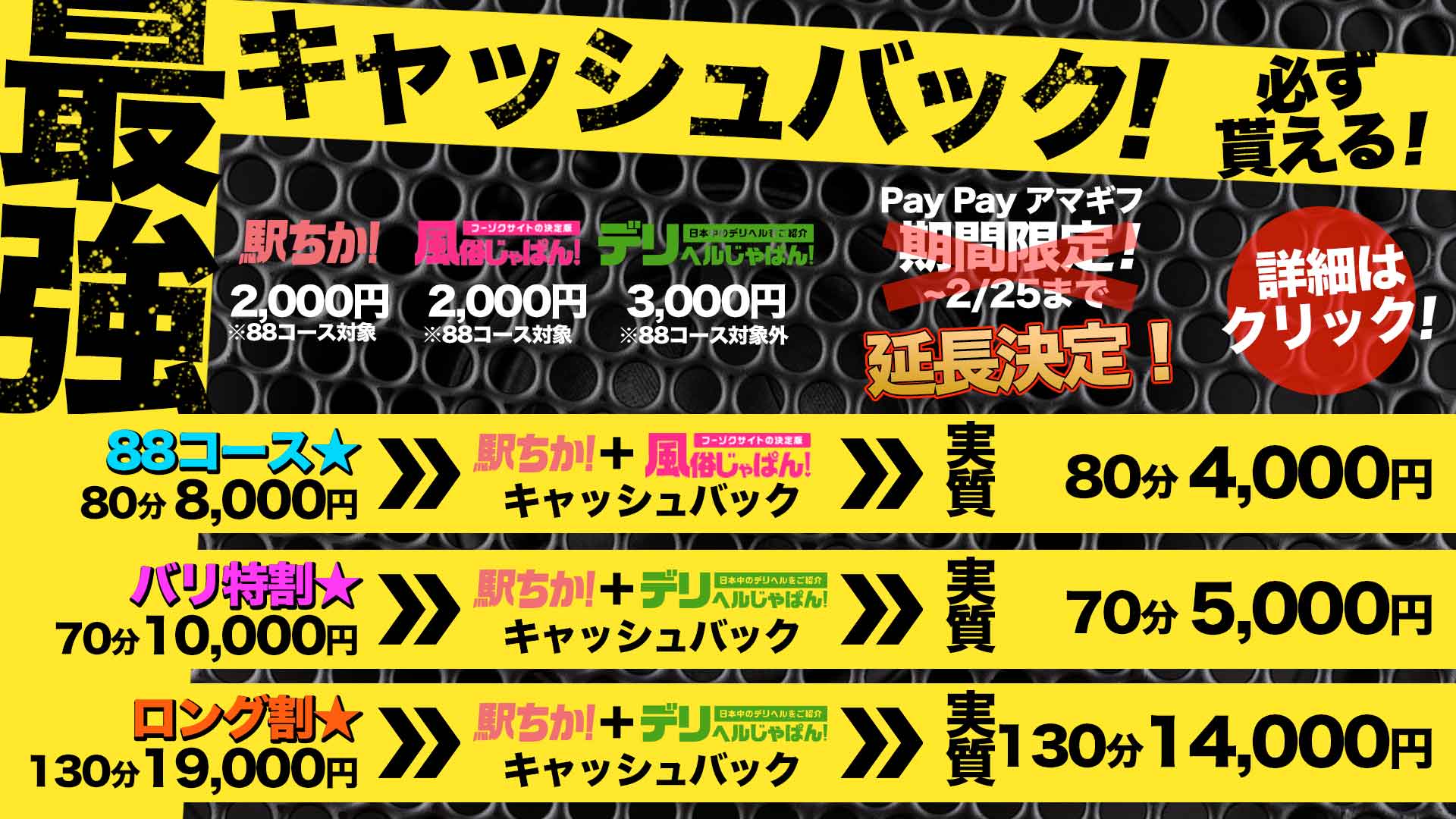 キャッシュバックキャンペーン